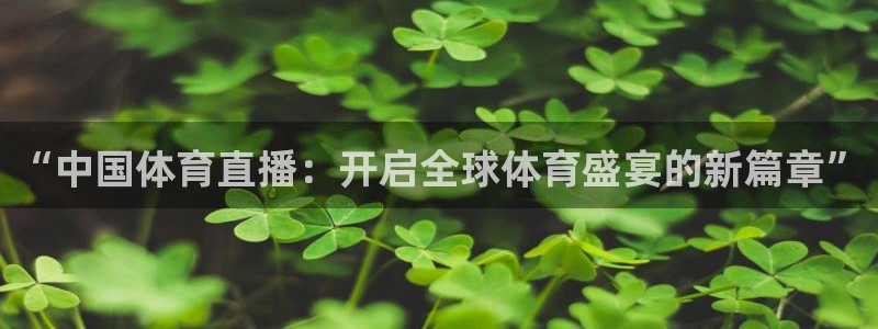 “中国体育直播：开启全球体育盛宴的新篇章”